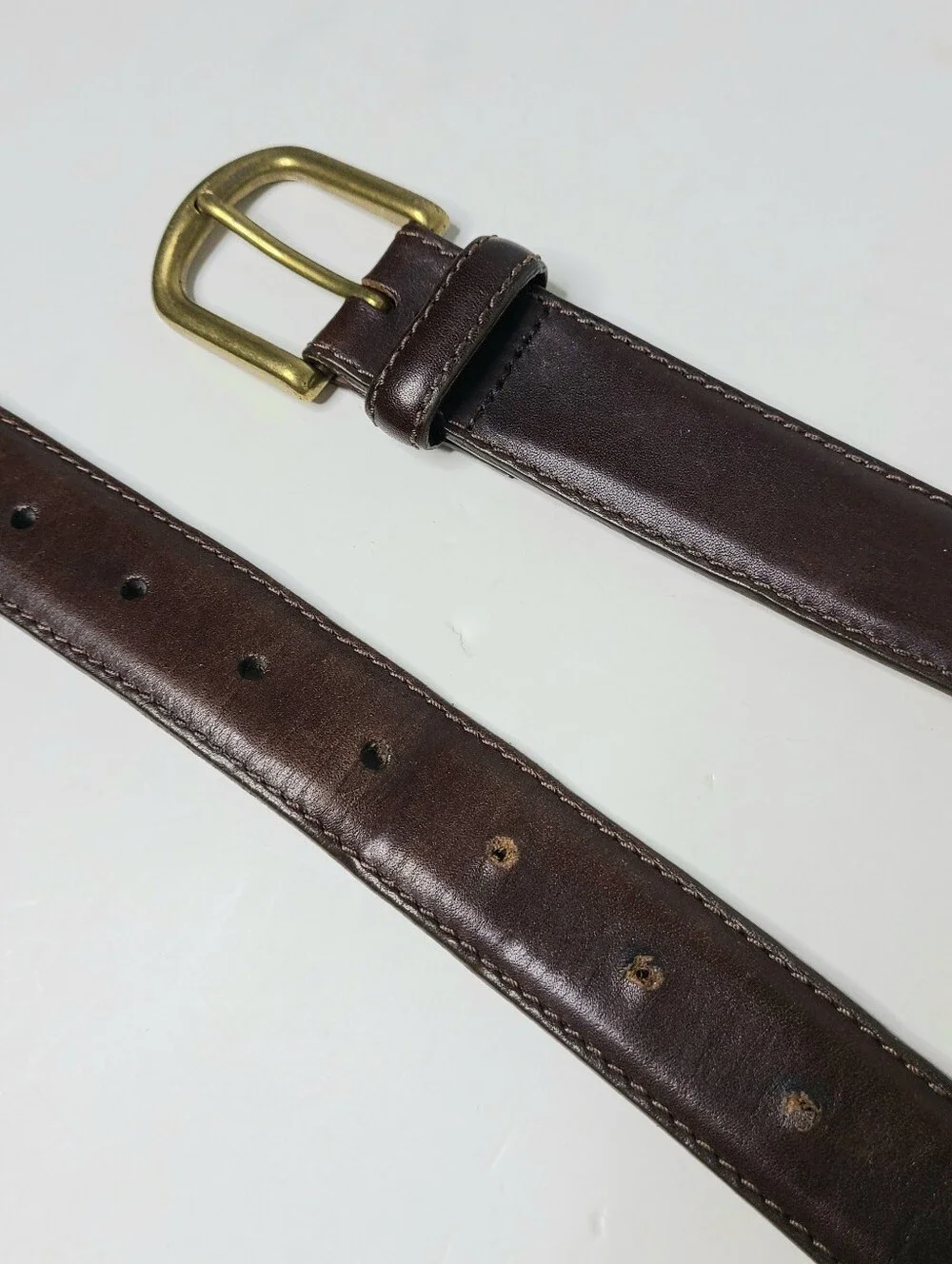 L.L. Bean Made in USA Genuine Full Grain Leather Vintage Belt